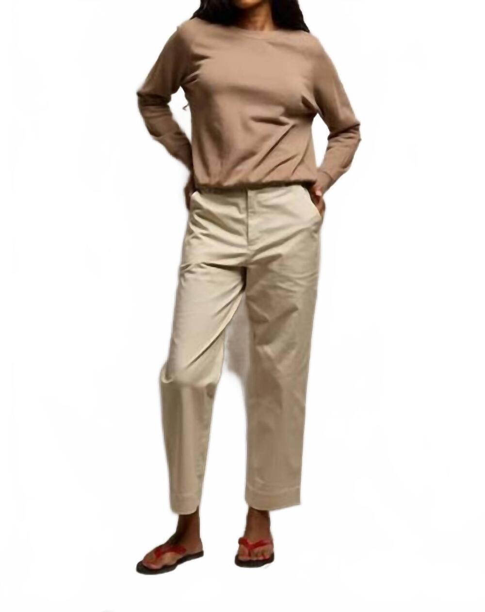 NEW PERFECTWHITETEE alexi crewneck sweatshirt in mocha
